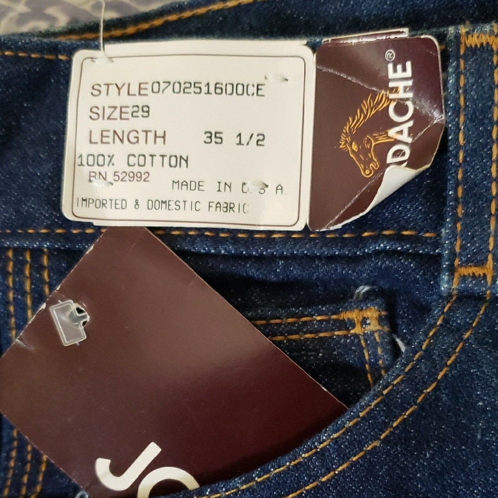 Jordache Indigo Blue Jeans with Contrast Stitching MEN OR WOMEN